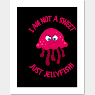 Am I Not A Sweet Jellyfish? Mauve Stinger Jellyfish Design Gift Ideas Evergreen Posters and Art